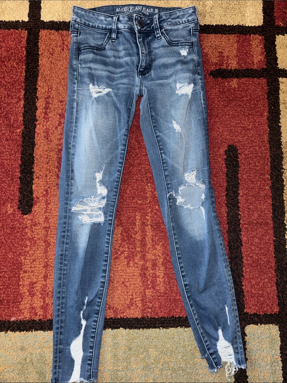 American Eagle Distressed Jeggings Super stretch